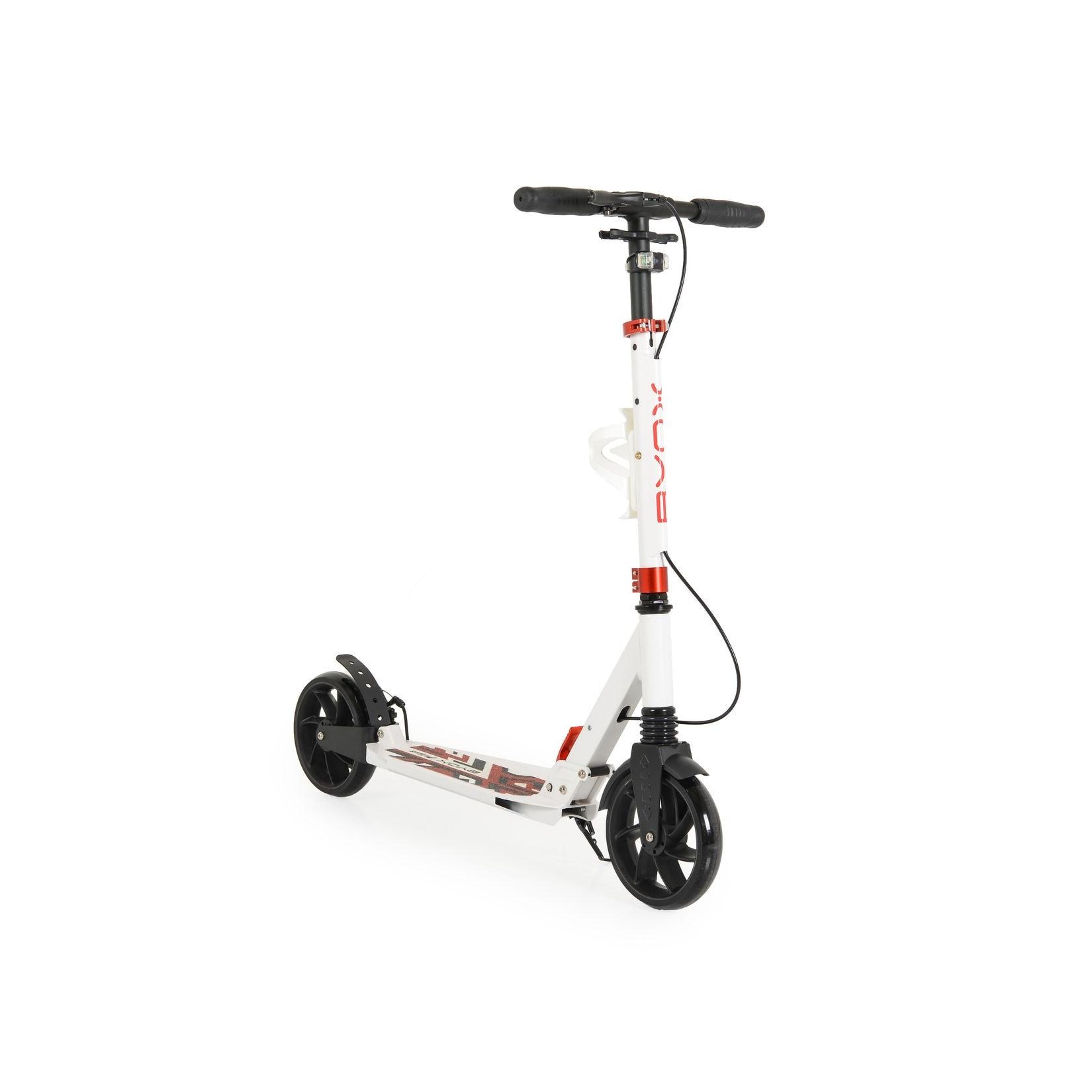 Byox Kinderroller Plexus klappbar Bremse Stoßdämpfer Flaschenhalter bis 100 kg weiß uni