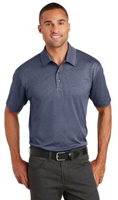 Port Authority K576 Trace Heather Polo Shirt in True Navy Blue size 3XL   Polyester