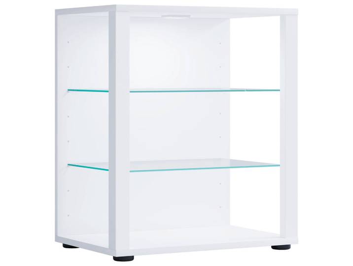Mid.you Vitrine, Weiß, Kunststoff, 52x60x35 cm, stehend, in verschiedenen Größen erhältlich, Holzdekoren erhältlich, Wohnzimmer, Wohnwände, Vitrinenschränke