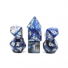 Dice4friends Würfelset Confetti - Racing Blue (7) 284957