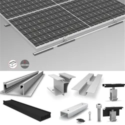 K2 Systems Dome Zero Set Dome Zero auf Flachdach für 2 Module