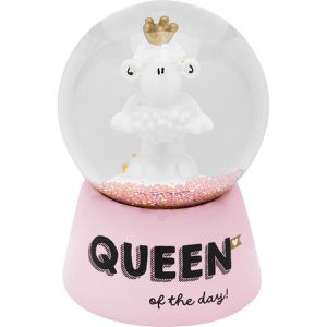 Sheepworld Schneekugel 48852, aus Glas, mit Glitzer, Queen, rosa, 5 x 6,5 cm