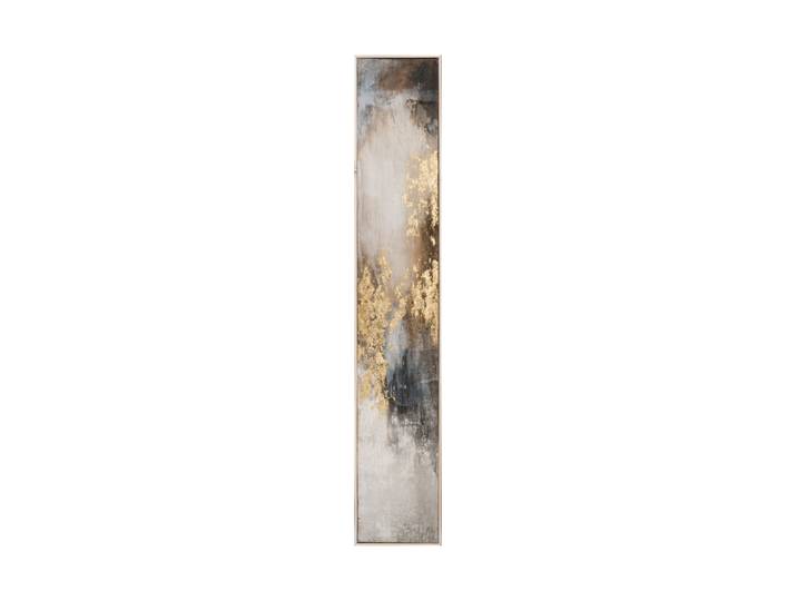 Handgemaltes Bild „Slim Brown & Gold“ 27 x 152 cm Braun, Gold Crea Collection