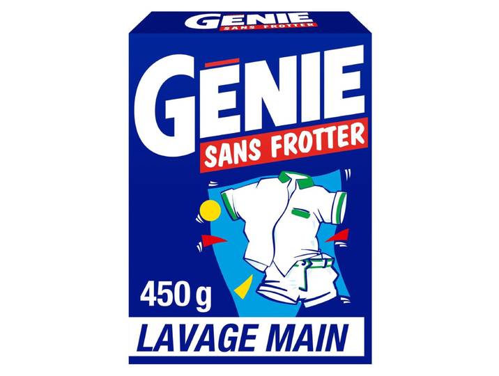 Génie sans FROTTER Lessive en Poudre Lavage à la Main, Eau Froide Efficace, 450 g