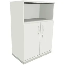 fm Büromöbel Kombischrank »Sidney« 3 OH 1 offenes Fach 2 Türen weiß, 80x113.3x44.2 cm