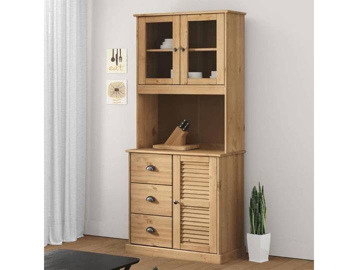 Bahut de Salon Meuble d'entrée Dessus de commode VIGO 78x30x100 cm Bois massif de pin BONNIE B24677314
