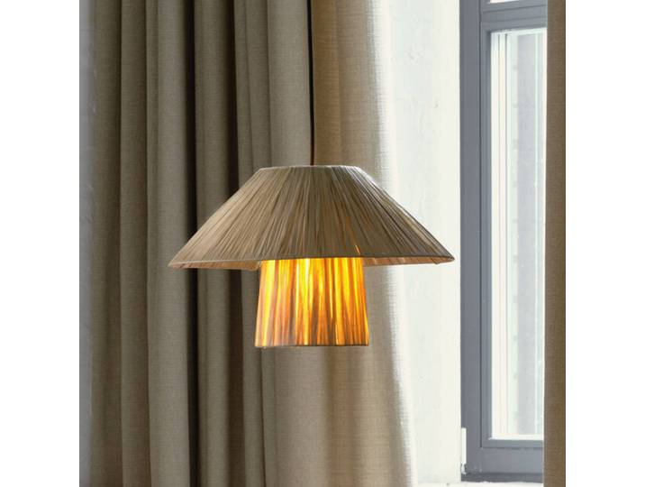 OSRAM Hängeleuchte Decor Bamboo Paper Hut, dimmbar, braun / rost, für Wohn- / Esszimmer, Bambus, Landhaus / Rustikal