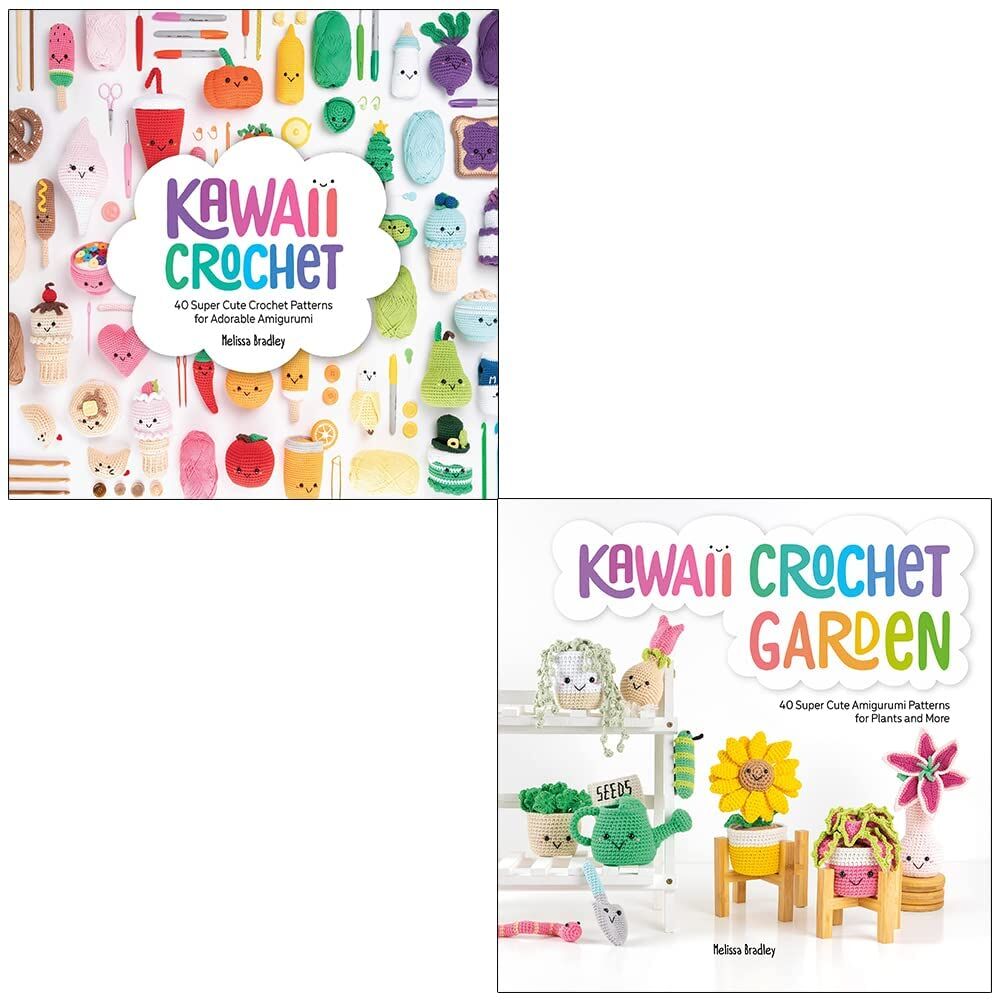 David and Charles ltd Kawaii Crochet Collection 2 Books Set by Melissa Bradley (Kawaii Crochet, Kawaii Crochet Garden)