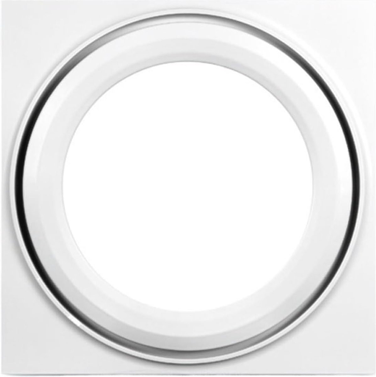 Witte afzuigventilator met verlichting voor badkamer en keuken, 30 x 30 cm