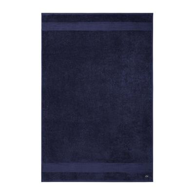 Badetuch LACOSTE "LLECROCO", blau (marine), B:100cm L:150cm, Frottier, Obermaterial: 100% Baumwolle, Handtücher, Badetuch, mit Label-Applikationen