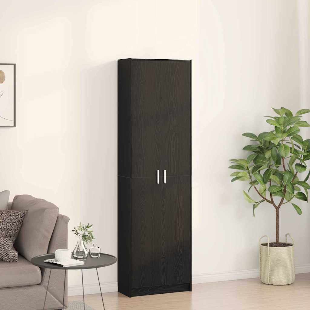 vidaXL Armoire Chêne noir 55 x 25 x 189 cm