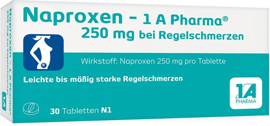 Naproxen-1A Pharma Naproxen - 1 A Pharma® 250 mg bei Regelschmerzen 30stk