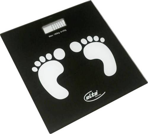 Elta Digitale Personenwaage BS-310.1 digital Wägebereich (max.)=180kg Schwarz