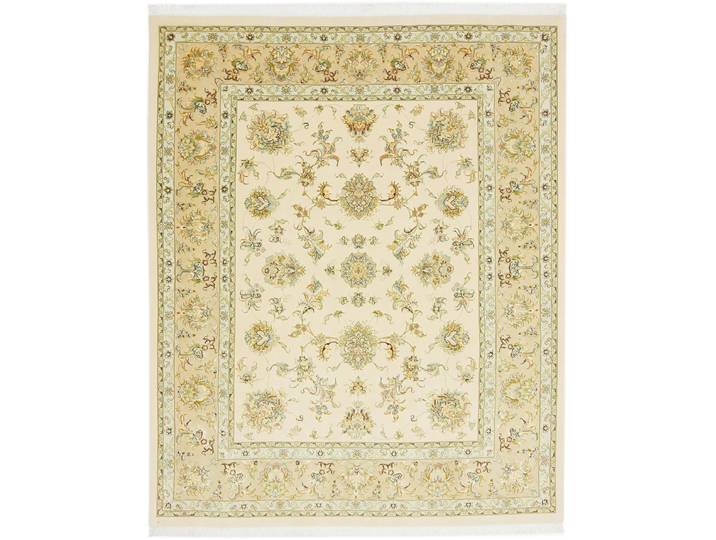 Täbriz Signiert Teppich 227x280 Handgeknüpft Orientteppich Perserteppich Wolle mit Seide