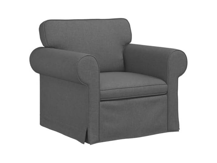 KUTYWEXFM Modulares Sofa Dunkelgrau Polstersofa Stoff 95x82x80 cm Flexibles Polstermöbel mit stabilem Metallrahmen und gemütlichem Sitzkomfort für Wohnzimmer.
