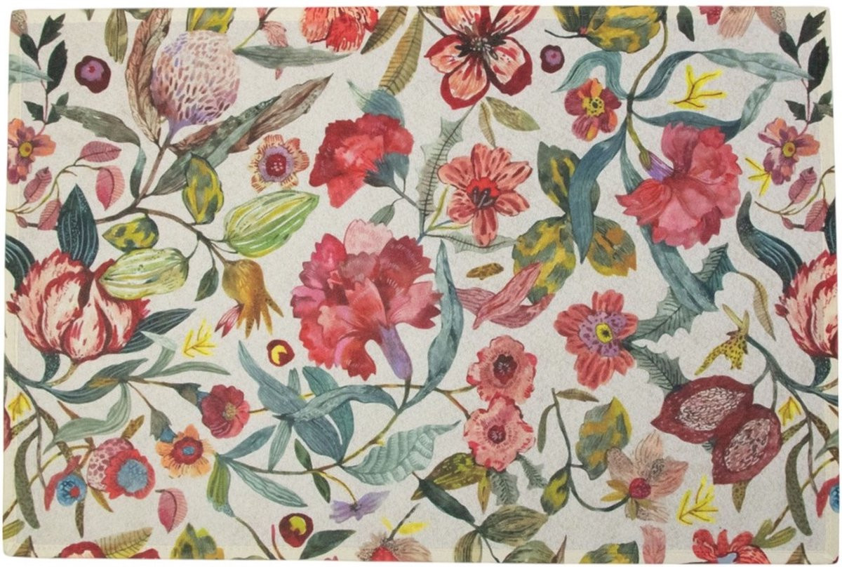 Mars & More Deurmat Zara met bloemen, 75 x 50 cm