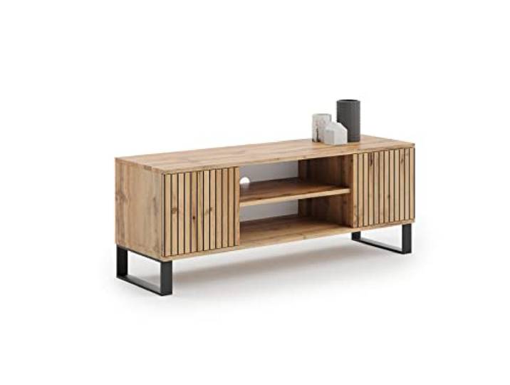 KOBI TV Schrank Focus 135 x 40 x 49 cm TV Tisch Industriestil Industrial Style Fernseher Schrank TV Möbel Wohnzimmer Schränke Fernsehtisch RTV Unterschrank Fernsehschrank Lowboard