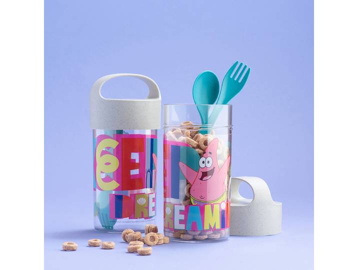 Lunchbox-Set Spongebob 8 x 18 x 8cm Beige/Sand