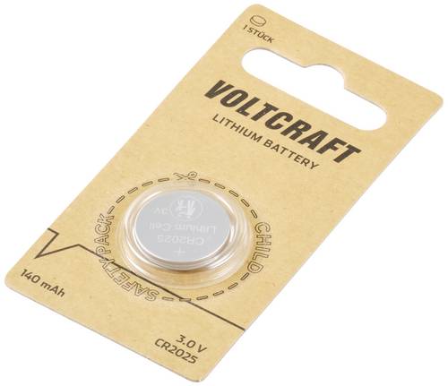 VOLTCRAFT Knopfzelle CR2025 3V 1 St. 140 mAh Lithium LM2025