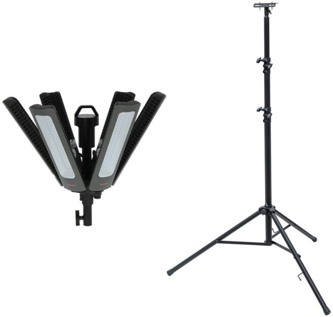 Set Brennenstuhl 360°-Strahler LED R42050 + Bau Teleskop Stativ ST 302