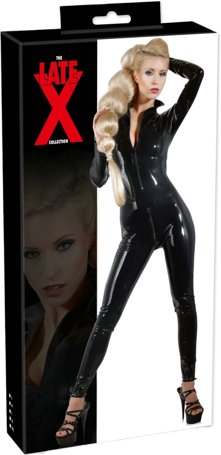 Late X - latex catsuit - Catwoman costume (black) - L