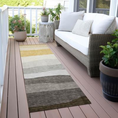 Addison Rugs Machine Washable Indoor/Outdoor Striped Meli Chantille Rug