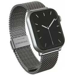 Burga Elegantes Metallgewebe-Armband für Apple Watch, Uhrenarmband, Silber