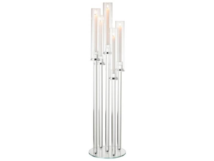Ambia Home Kerzenständer, Transparent, Glas, 25x100x25 cm, zum Stellen, Dekoration, Kerzen & Kerzenhalter, Kerzenständer