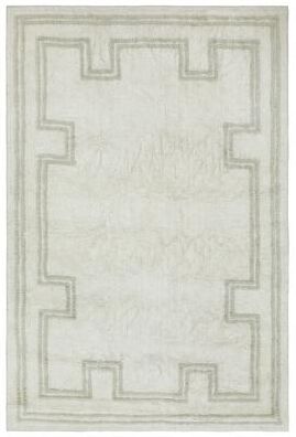 Terra by Obeetee Turin Border Gray Rug