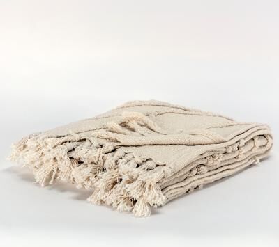 Rizzy Home Vining Botanical Textured Cotton Throw