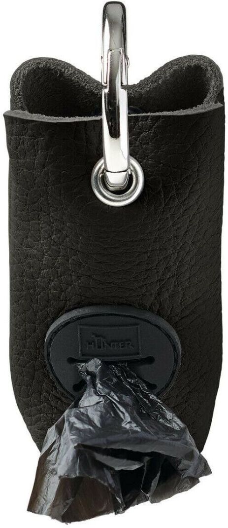 Hunter Porta Sacchetti Igienici Yuna in Pelle Nero