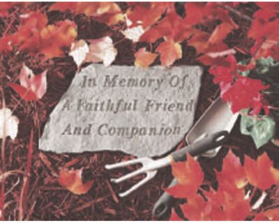 In Memory of A Faithful Friend Garden Memorial Accent Stone by Kay Berry in Grey