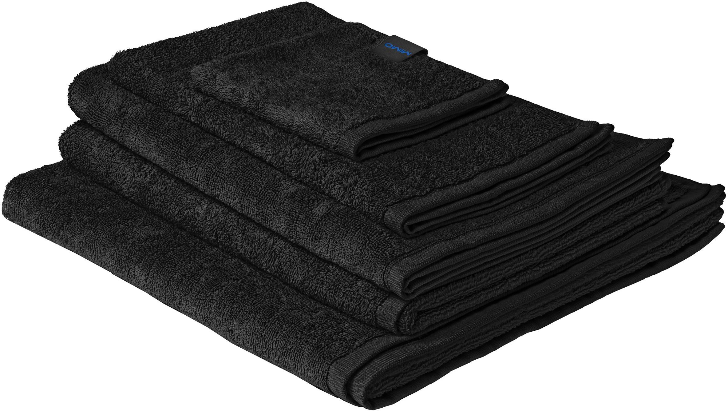 Duschtuch "Mimo Sea", schwarz, B:70cm L:140cm, Baumwolle, Handtücher, Duschtuch schwarz B/L: 70cmx140cm, 1 Stk.