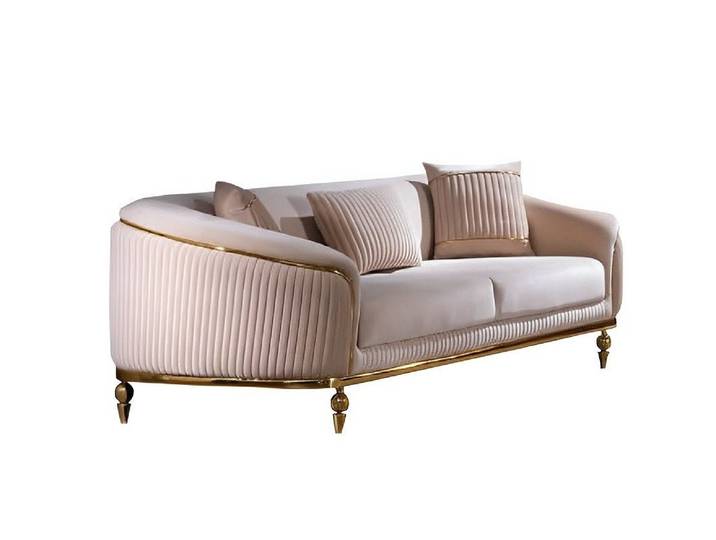 JVmoebel 3-Sitzer Beiges Polstersofa im modernen Design für stilvolles Wohnen, 1 Teile, Made in Europe