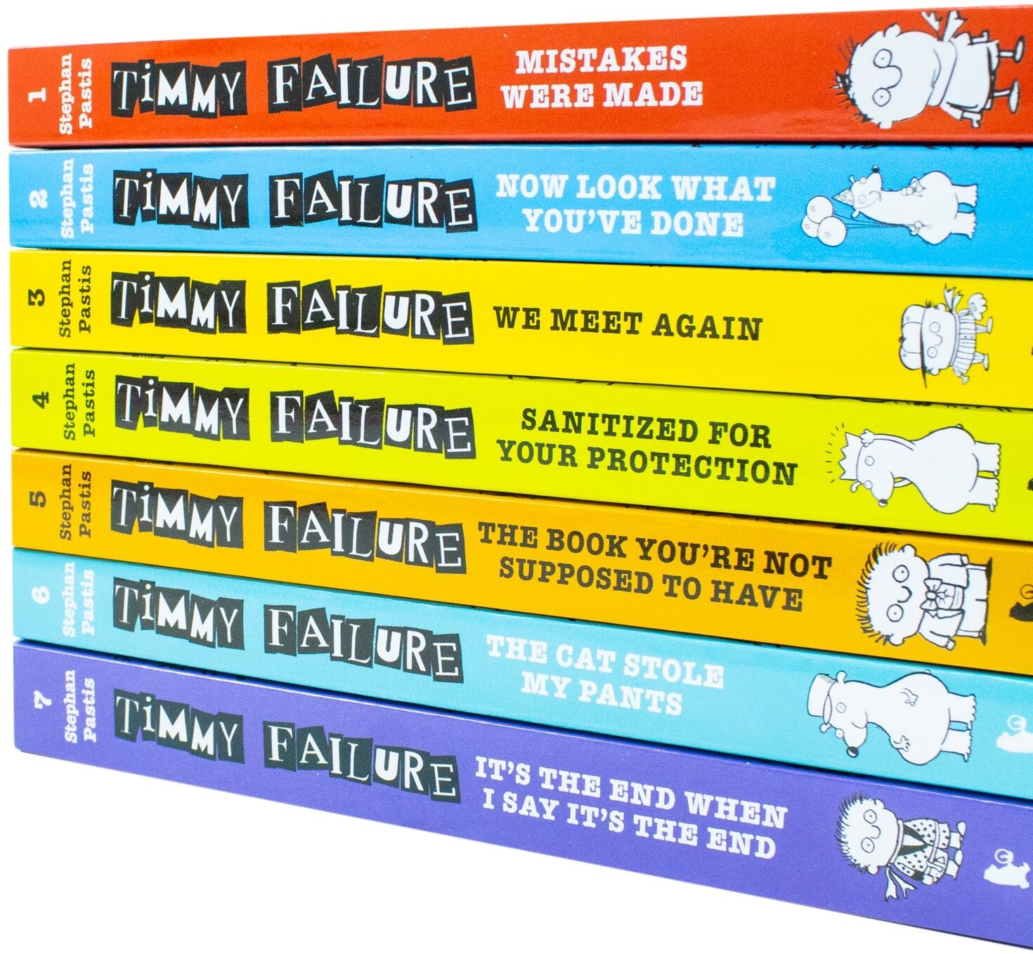 Walker Books Timmy Failures Finally Great Set Volume 1 - 7 Books Collection Series By Stephan Pastis