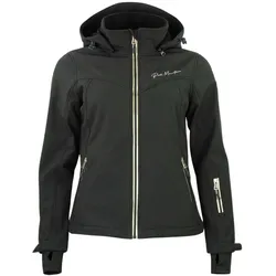 Peak mountain, Damen, Skijacke, Softshell Amaleoff (L), Gold, Schwarz