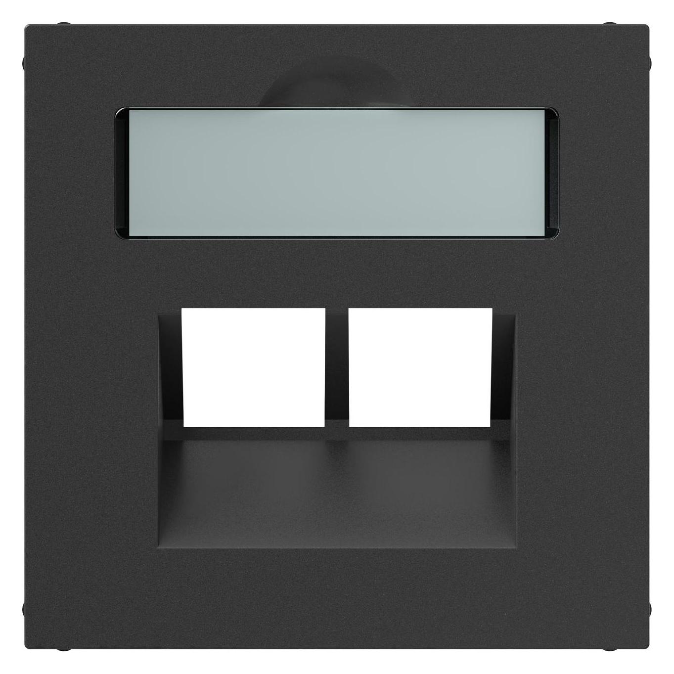 Legrand SEANO Abdeckung 2x RJ45 für Datendosen von Metz, Telegärtner und Rutenbeck, inkl. Beschriftu (765459)