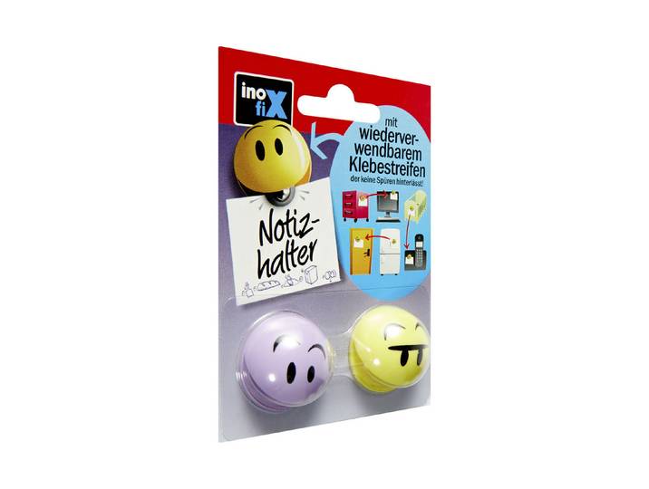 Smiley Notizen Halter Violett-Gelb
