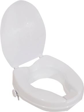 Aidapt Verhoogde toiletbril met deksel - Wit - 5 cm verhoging
