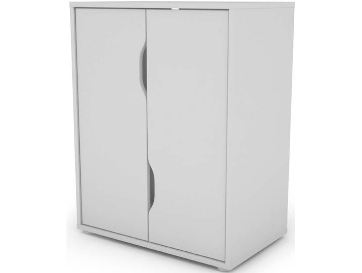 Aktenschrank BYLIVING Bern , weiss (weiß), B:60cm H:76,5cm, FSC-zertifizierter Holzwerkstoff, Schränke, Aktenschrank, Breite 60 cm, Kommode in modernem Design
