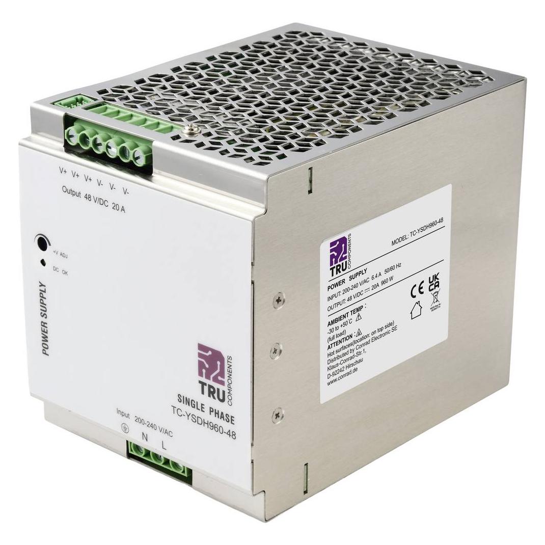 Tru Components TC-13850172 Hutschienen-Netzteil (DIN-Rail) 48 V/DC 20 A 960 W A (TC-13850172)