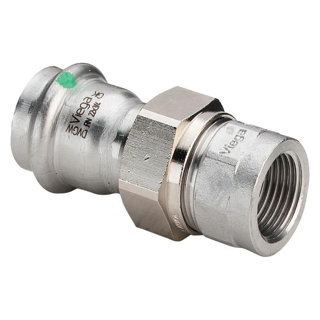 Viega GmbH & Co.KG Verschraubung Sanpress Inox ES m SC-Cont. flachdichtend IG 28mmx3/4 (Pressverbindung, Rohrverschraubung) (437527)