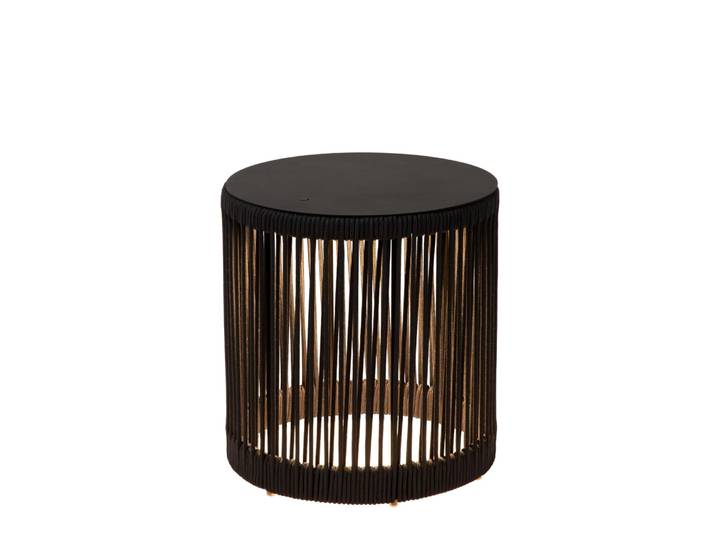 Lampe de table extérieure noire