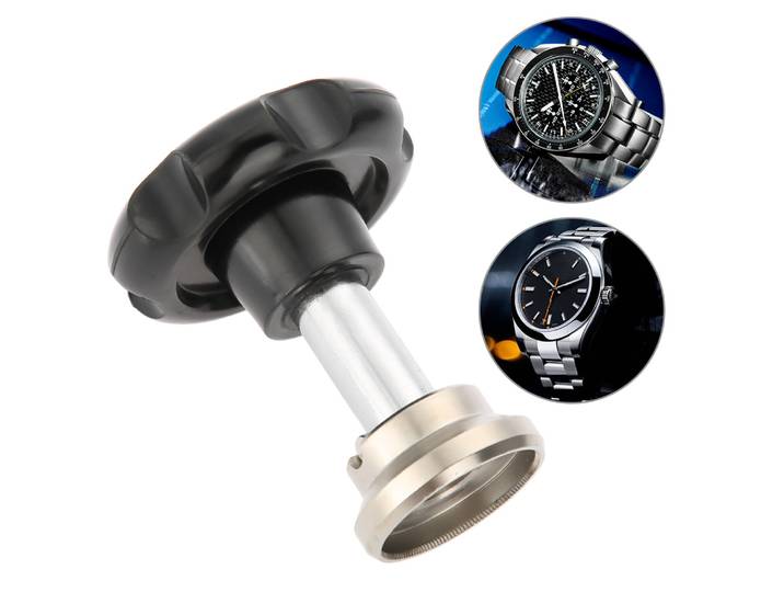 Outil de montre 36,5 mm pour ouvrir le fond de boîtier de montre rotatif, dispositif de déverrouillage du fond de boîtier métallique de montre avec volant manuel