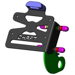 Chaft, Kennzeichenhalter, latéral CB 650R 2019/2020 CB650F 2014/2020 (Heck)