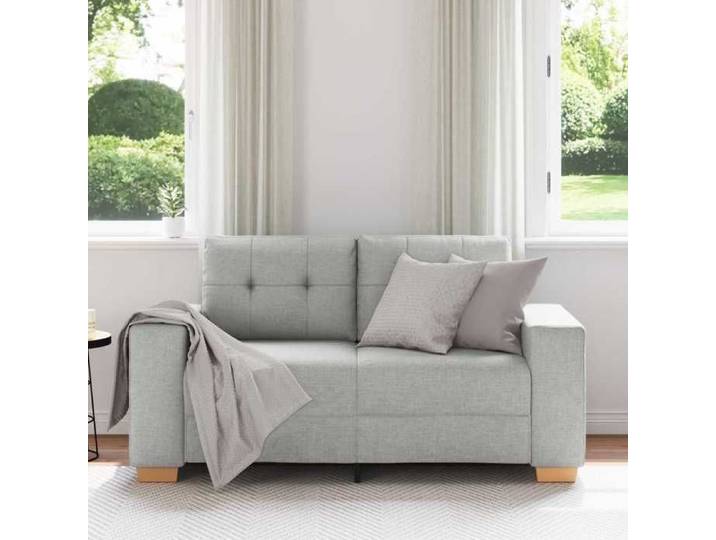 Gris clair SOFA - PHSH - Canapé 120cm - 2 places - Gris nuage tissu C159