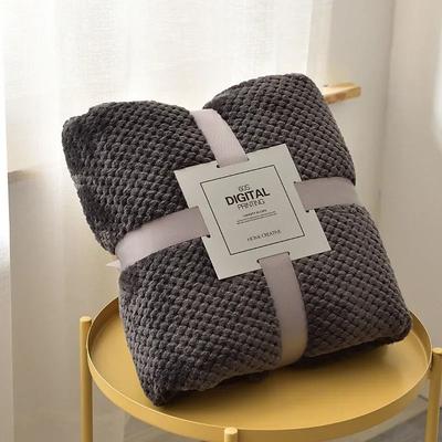 Uplifted Finds Japan Style Coral Fleece Mink Throw 300 Gsm Ultra Soft Lightweight Blanket 150 200 Cm black