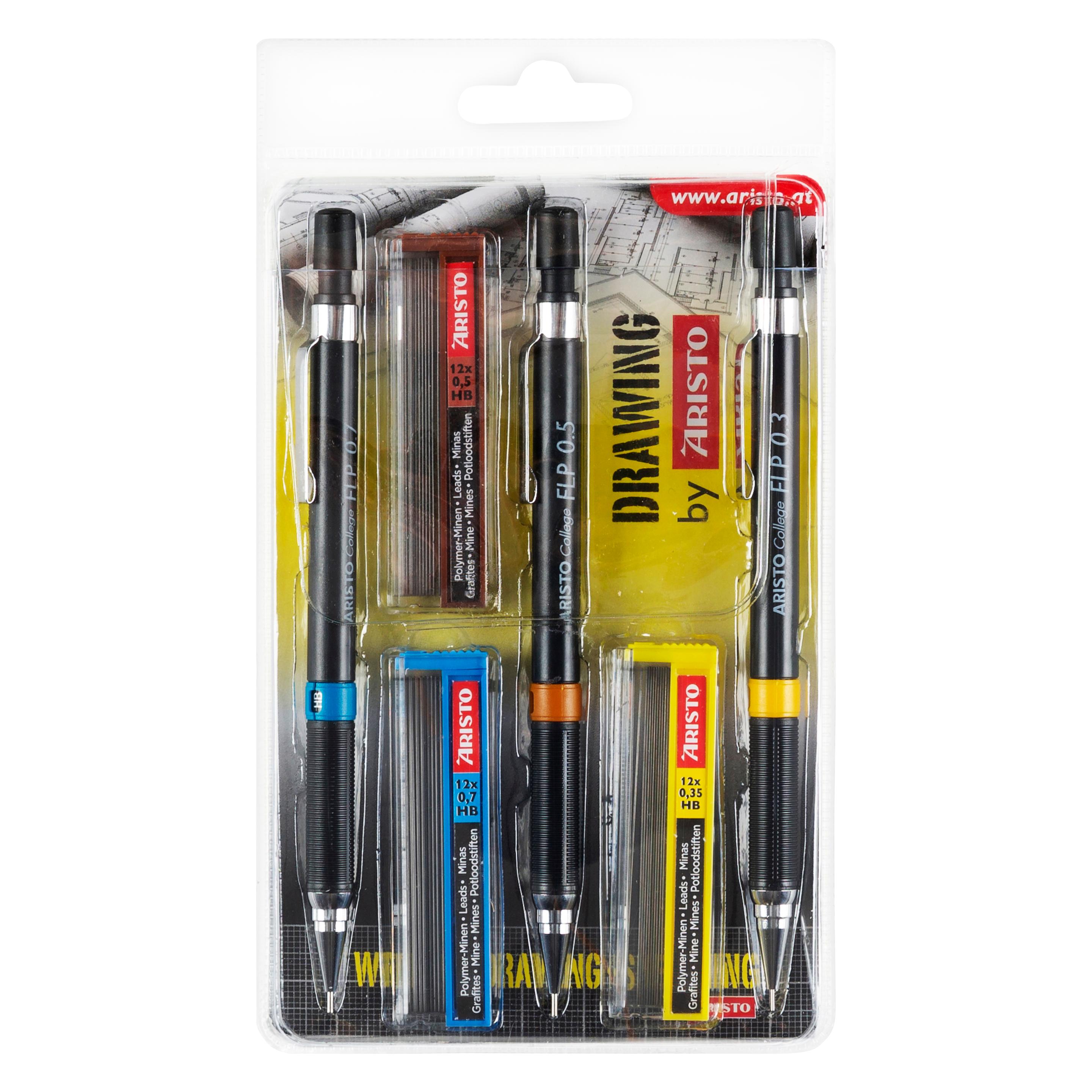 Aristo Druckbleistift-Set (0.35 mm, HB, 3x) (70-AR23559)