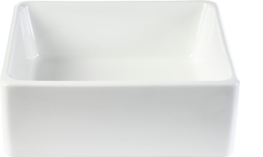 Miliboo Vasque carrée en céramique blanche L39 cm MILA