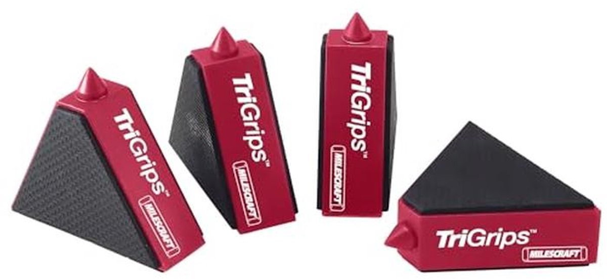 Antislip TriGrips voor Houtbewerking - 4-Pak Verhoogde Werksteunen voor Schilderen en Nivelleren